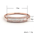   New fashion exquisite men's and women's rings zircon copper ring birthday gift anniversary jewelry