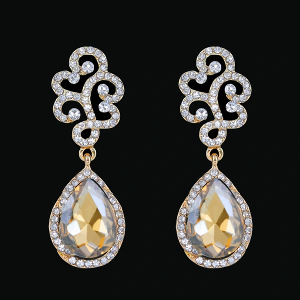 Accessories source factory European and American fashion simple women's rose earrings personality diamond earrings small jewelry erj07