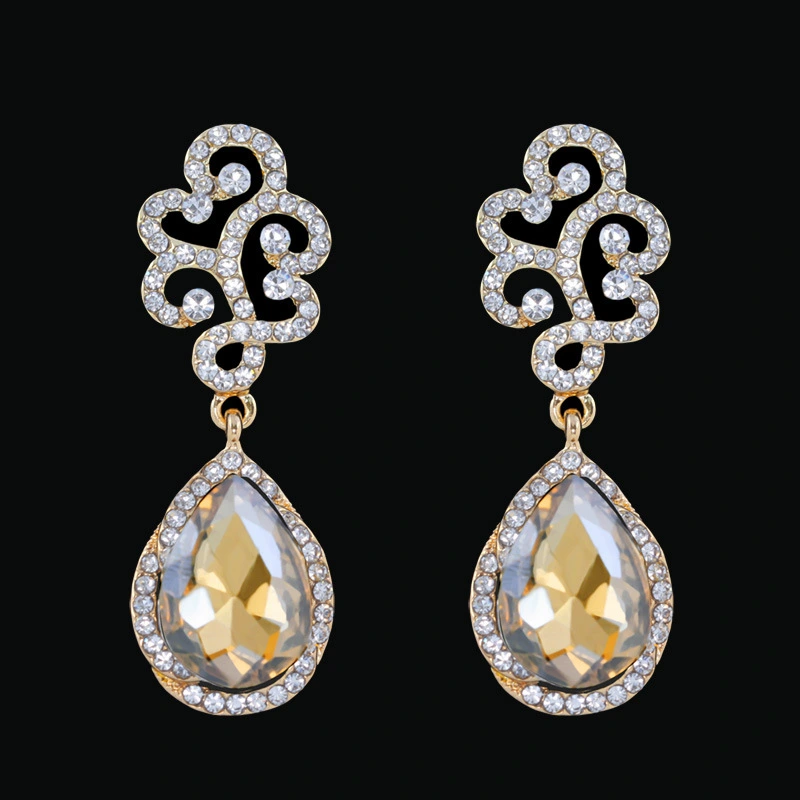 Accessories source factory European and American fashion simple women's rose earrings personality diamond earrings small jewelry erj07