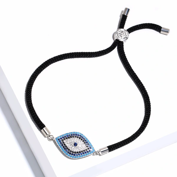 Korean version of the devil's eye female bracelet Valentine's Day gift fashion trend zircon adjustable pull bracelet bra62