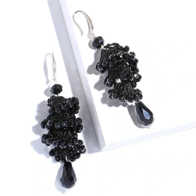 Clearance European and American fashion hand-woven women's bead earrings Bohemian earrings wholesale erm67