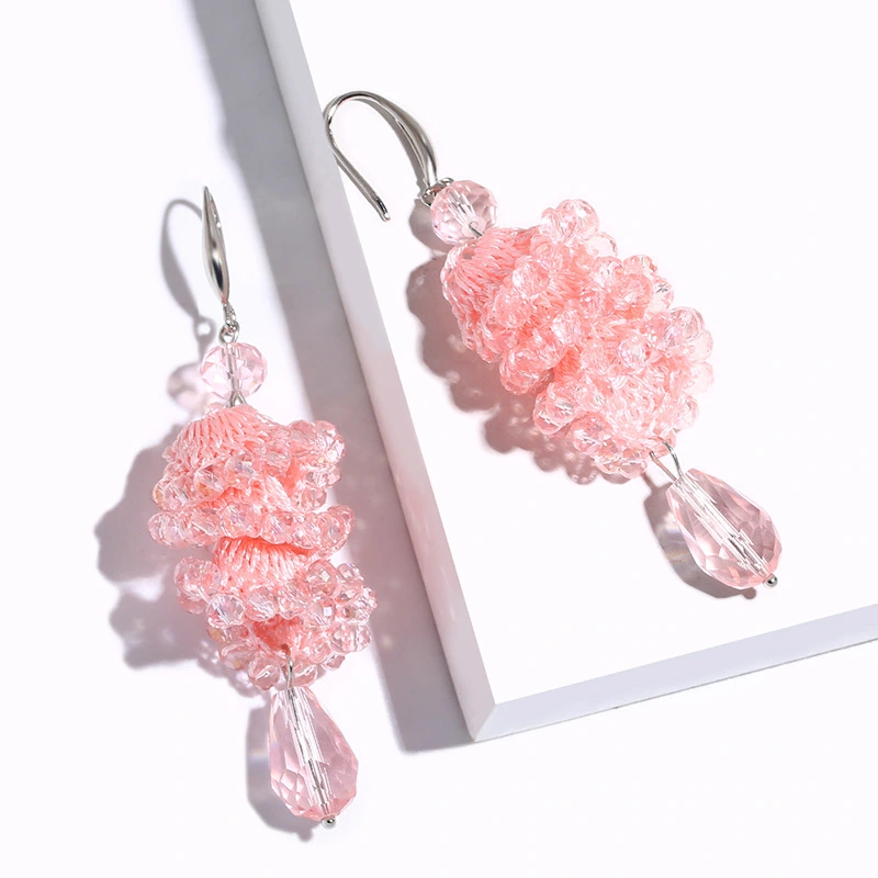 Clearance European and American fashion hand-woven women's bead earrings Bohemian earrings wholesale erm67