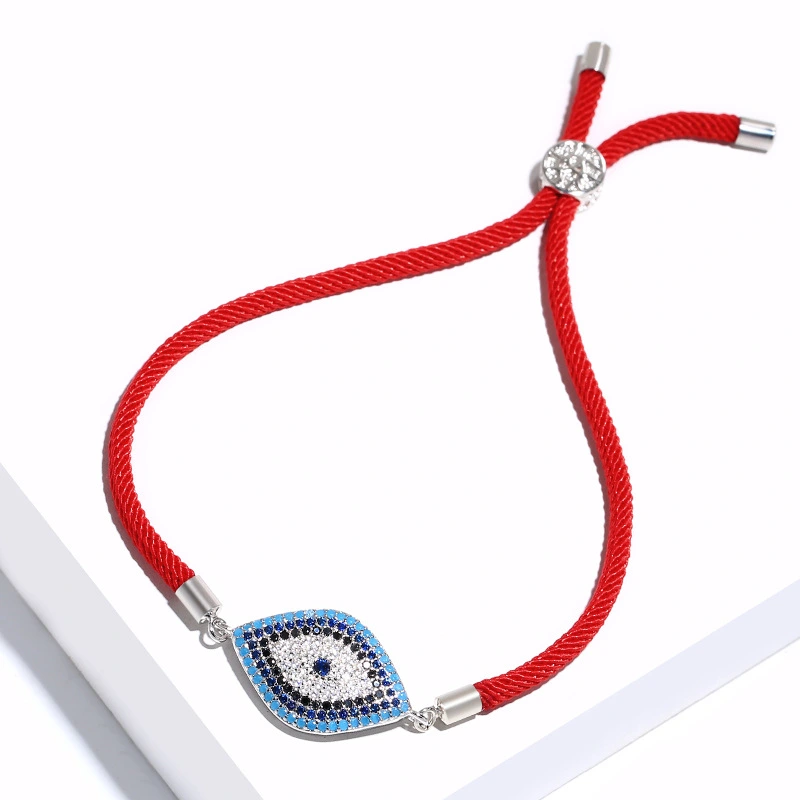 Korean version of the devil's eye female bracelet Valentine's Day gift fashion trend zircon adjustable pull bracelet bra62