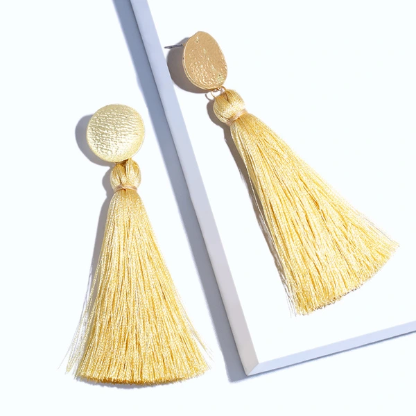 European and American fashion tassel earrings fashionable versatile women's simple personality earrings trendy ear jewelry wholesale erm08