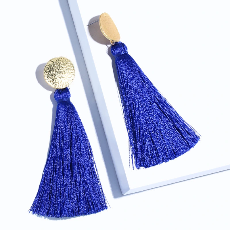 European and American fashion tassel earrings fashionable versatile women's simple personality earrings trendy ear jewelry wholesale erm08
