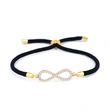 Factory direct sales Korean new style fashion simple personality 8 zircon bracelet trendy versatile couple bracelet bra66