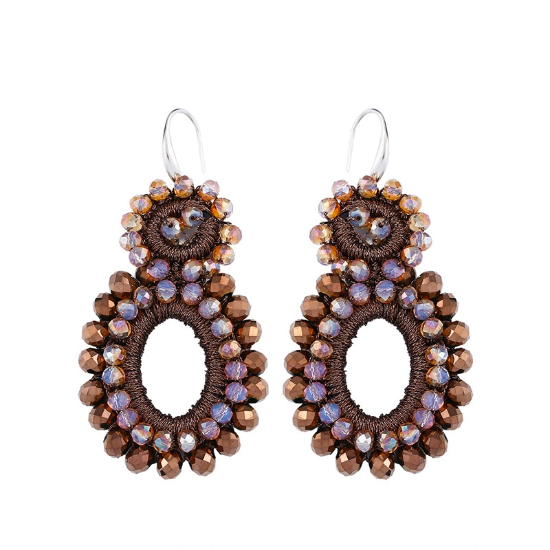 Factory direct sales of European and American creative personality bead earrings exquisite versatile fashion women's earring accessories erm94