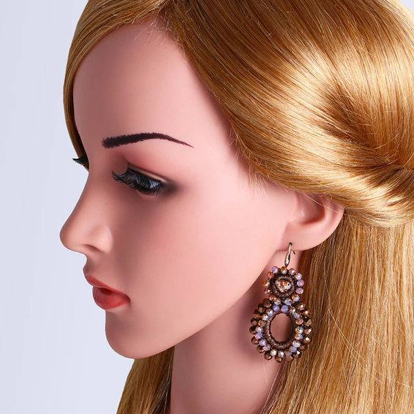 Factory direct sales of European and American creative personality bead earrings exquisite versatile fashion women's earring accessories erm94