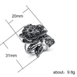 European and American new ring rose women's ring alloy silver-plated party crystal jewelry wholesale