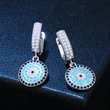 European and American fashion ladies' personality exaggerated large zircon earrings versatile fashion exquisite pendant accessories wholesale erm96