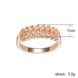European and American hot-selling creative and fashionable OL ladies' zircon rings with rose gold plating jewelry wholesale