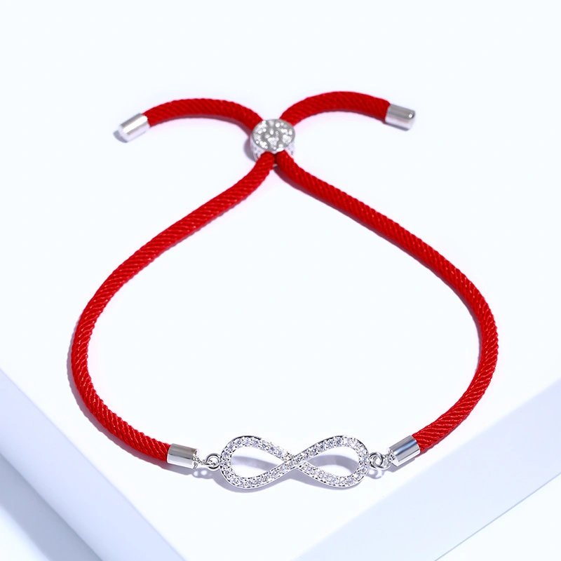 Factory direct sales Korean new style fashion simple personality 8 zircon bracelet trendy versatile couple bracelet bra66