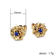  New European and American style women's rose earrings creative floral zircon earrings earrings wholesale