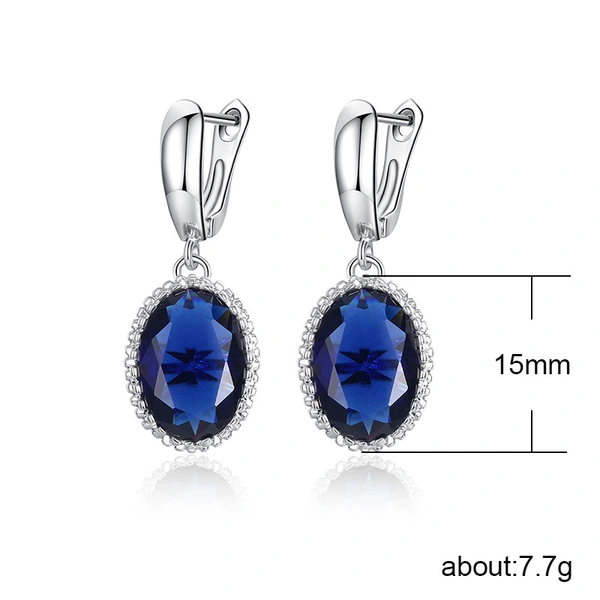   New retro luxury women's earrings inlaid with large zircon simple and atmospheric party accessories