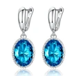   New retro luxury women's earrings inlaid with large zircon simple and atmospheric party accessories