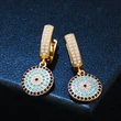 European and American fashion ladies' personality exaggerated large zircon earrings versatile fashion exquisite pendant accessories wholesale erm96