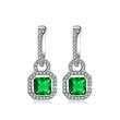  Luxury European and American style fashion women's earrings creative bags / lock-shaped square diamond zircon accessories earrings