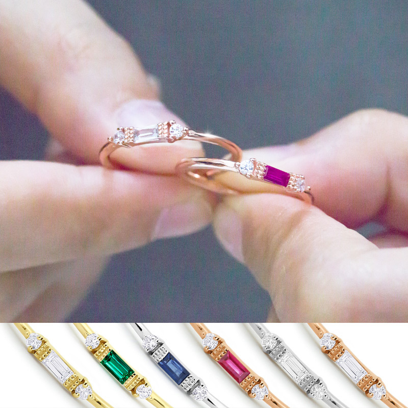 New simple micro-inlaid zircon women's ring exquisite temperament ring engagement gift hand jewelry