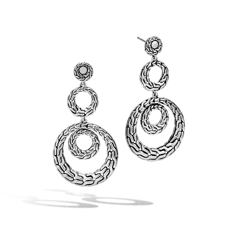   New European and American style retro ladies long earrings exaggerated 8-shaped personality party earrings