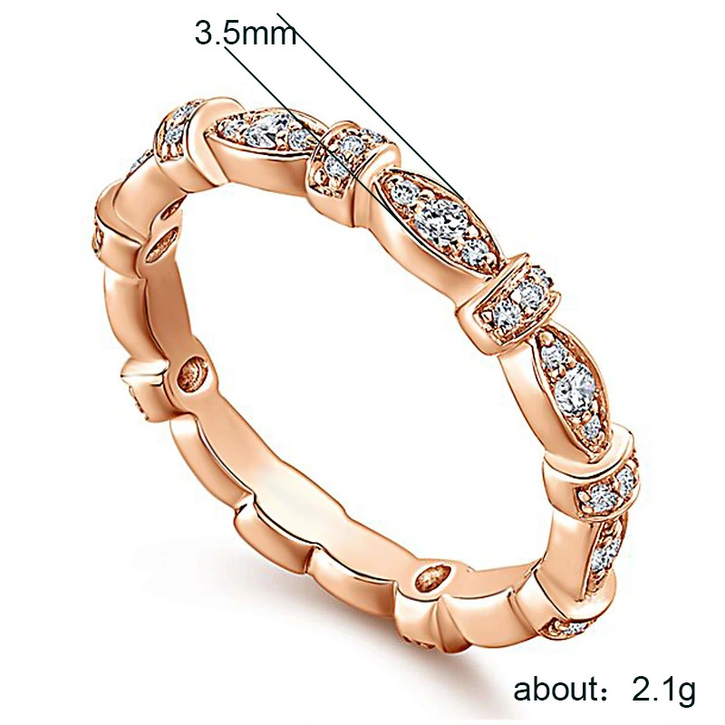 European and American new hot selling fashionable and personalized interlocking women's rings, engagement and wedding pinky rings, jewelry