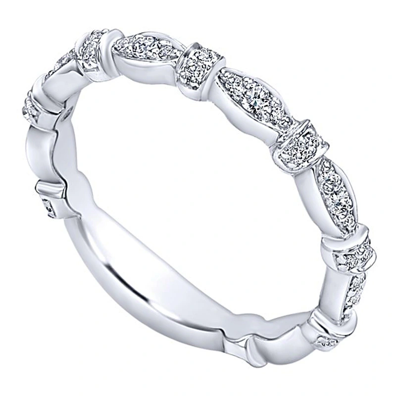 European and American new hot selling fashionable and personalized interlocking women's rings, engagement and wedding pinky rings, jewelry