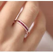  New fashion exquisite men's and women's rings zircon copper ring birthday gift anniversary jewelry