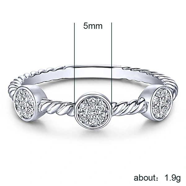 New arrival, new style, micro inlaid zircon twist ring, simple and fashionable women's ring, hand jewelry wholesale
