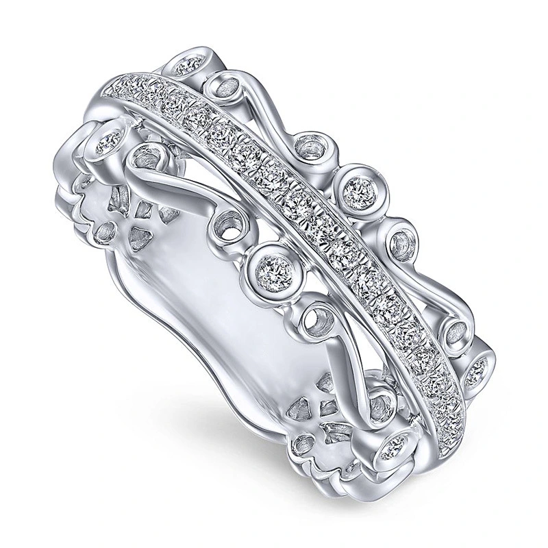 New European and American temperament all-match women's rings, high quality exquisite party cocktail rings wholesale