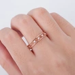 New hot selling fashion X-shaped hollow zircon women's ring all-match party accessories