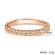 New simple creative braided twist ring copper plated gold and silver ladies' pinky ring