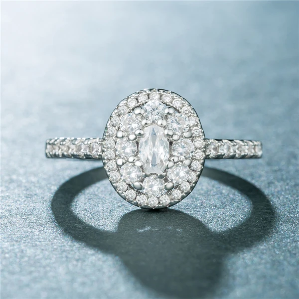 European and American new fashion all-match full diamond zircon ring female party gathering ring hand jewelry