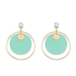 Japanese and Korean sweet beauty macaron earrings fashionable and simple new acrylic personality trend earring accessories ern12
