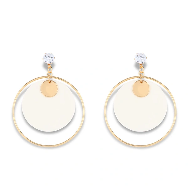 Japanese and Korean sweet beauty macaron earrings fashionable and simple new acrylic personality trend earring accessories ern12