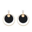 Japanese and Korean sweet beauty macaron earrings fashionable and simple new acrylic personality trend earring accessories ern12