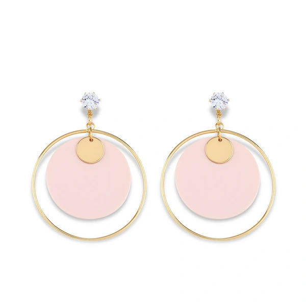 Japanese and Korean sweet beauty macaron earrings fashionable and simple new acrylic personality trend earring accessories ern12