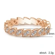 New ring European and American creative leaf-shaped zircon ring female party travel tail ring