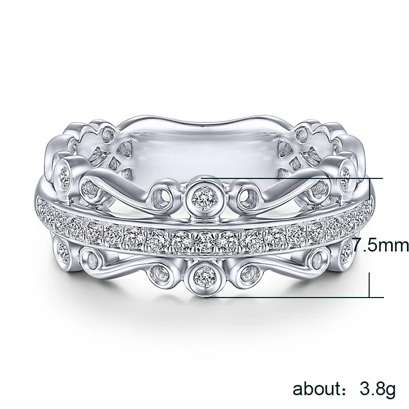 New European and American temperament all-match women's rings, high quality exquisite party cocktail rings wholesale