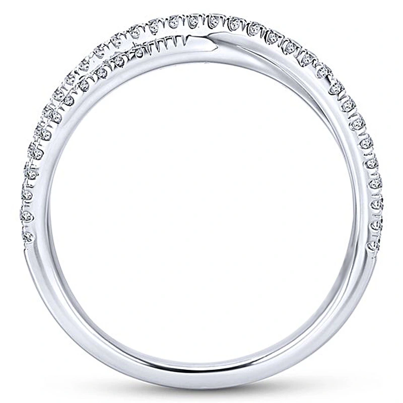 European and American new fashion OL cross X-shaped ring ladies popular all-match full diamond zircon ring