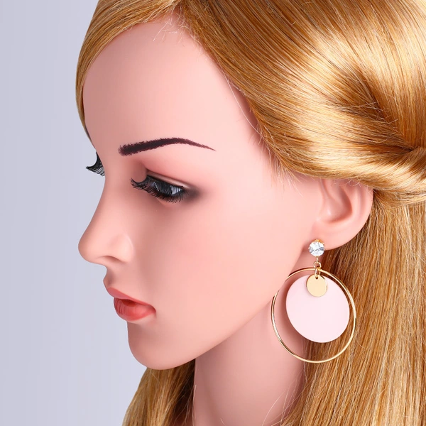 Japanese and Korean sweet beauty macaron earrings fashionable and simple new acrylic personality trend earring accessories ern12