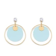 Japanese and Korean sweet beauty macaron earrings fashionable and simple new acrylic personality trend earring accessories ern12