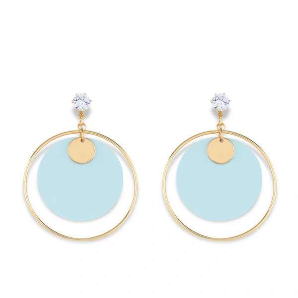 Japanese and Korean sweet beauty macaron earrings fashionable and simple new acrylic personality trend earring accessories ern12