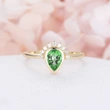 New hot selling European and American women's teardrop-shaped zircon ring popular fashion fresh jewelry wholesale