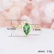 New hot selling European and American women's teardrop-shaped zircon ring popular fashion fresh jewelry wholesale