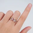 New simple micro-inlaid zircon women's ring fashionable and versatile ring travel souvenir hand jewelry