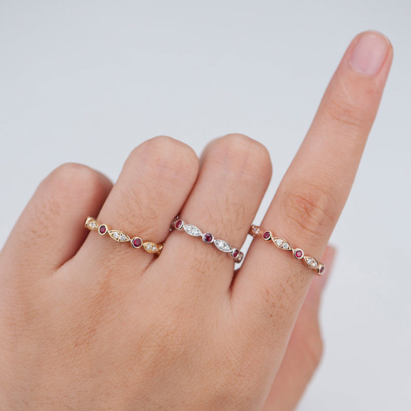 New simple micro-inlaid zircon women's ring fashionable and versatile ring travel souvenir hand jewelry