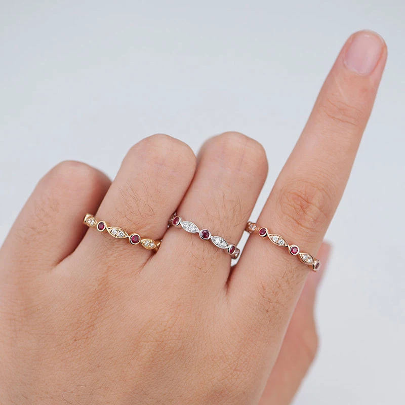 New simple micro-inlaid zircon women's ring fashionable and versatile ring travel souvenir hand jewelry