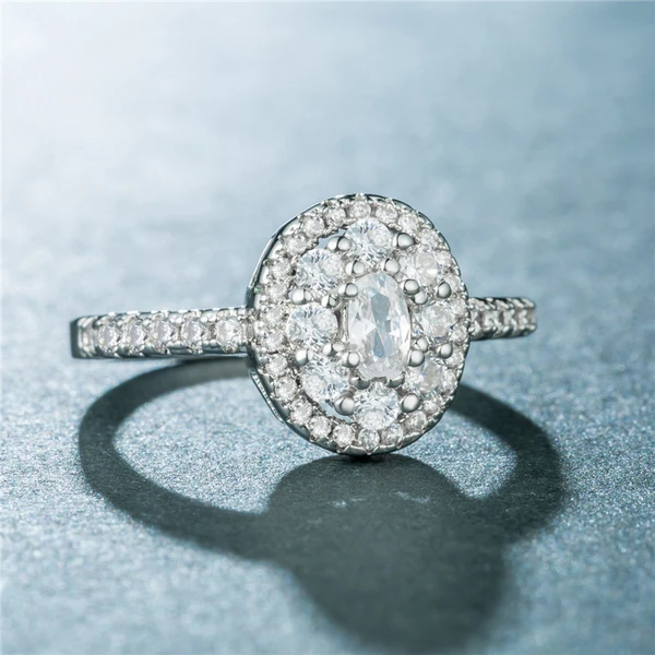 European and American new fashion all-match full diamond zircon ring female party gathering ring hand jewelry