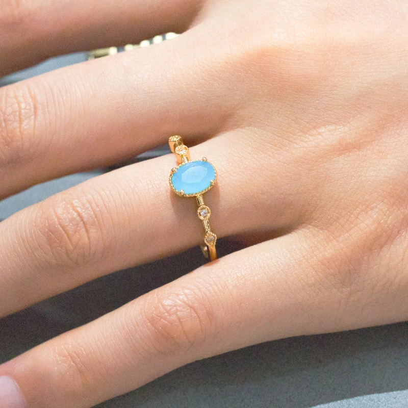 New simple micro-inlaid frosted zircon women's ring fashionable and versatile pinky ring wholesale