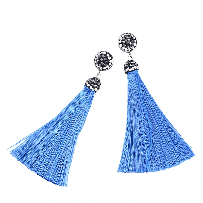 Hot selling new style long temperament tassel earrings high-end diamond earrings earrings for women erk69 light luxury