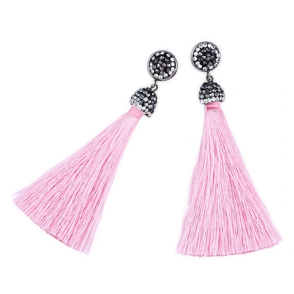 Hot selling new style long temperament tassel earrings high-end diamond earrings earrings for women erk69 light luxury